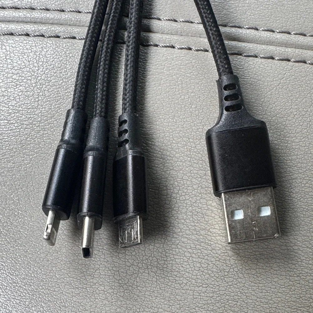 Black Multi-Connector Charging Cable